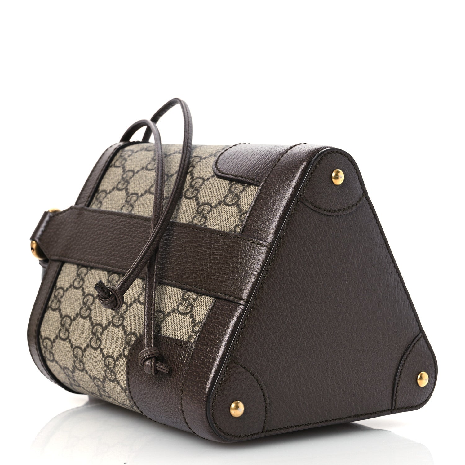 GG Supreme Monogram Ophidia Small Bucket Crossbody Bag Beige Ebony