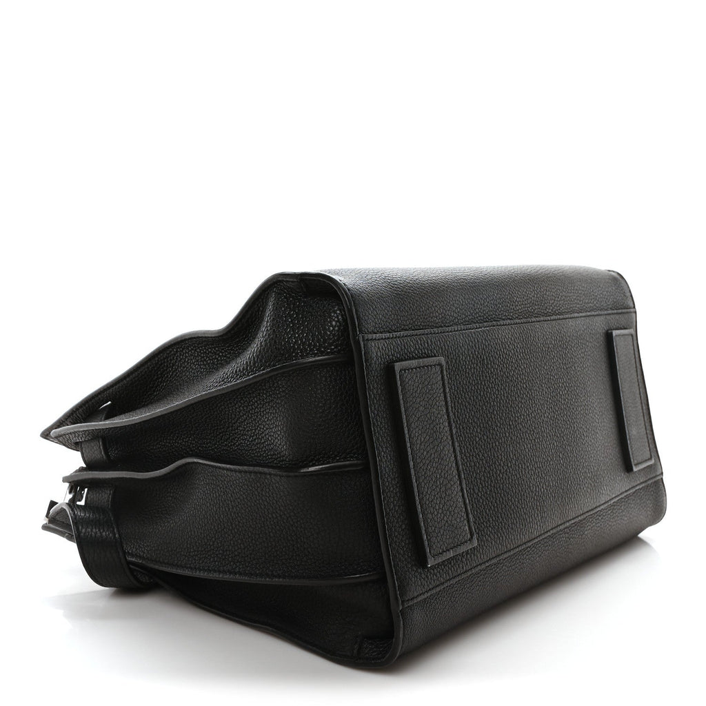 Grained Calfskin Small Supple Sac De Jour  Black