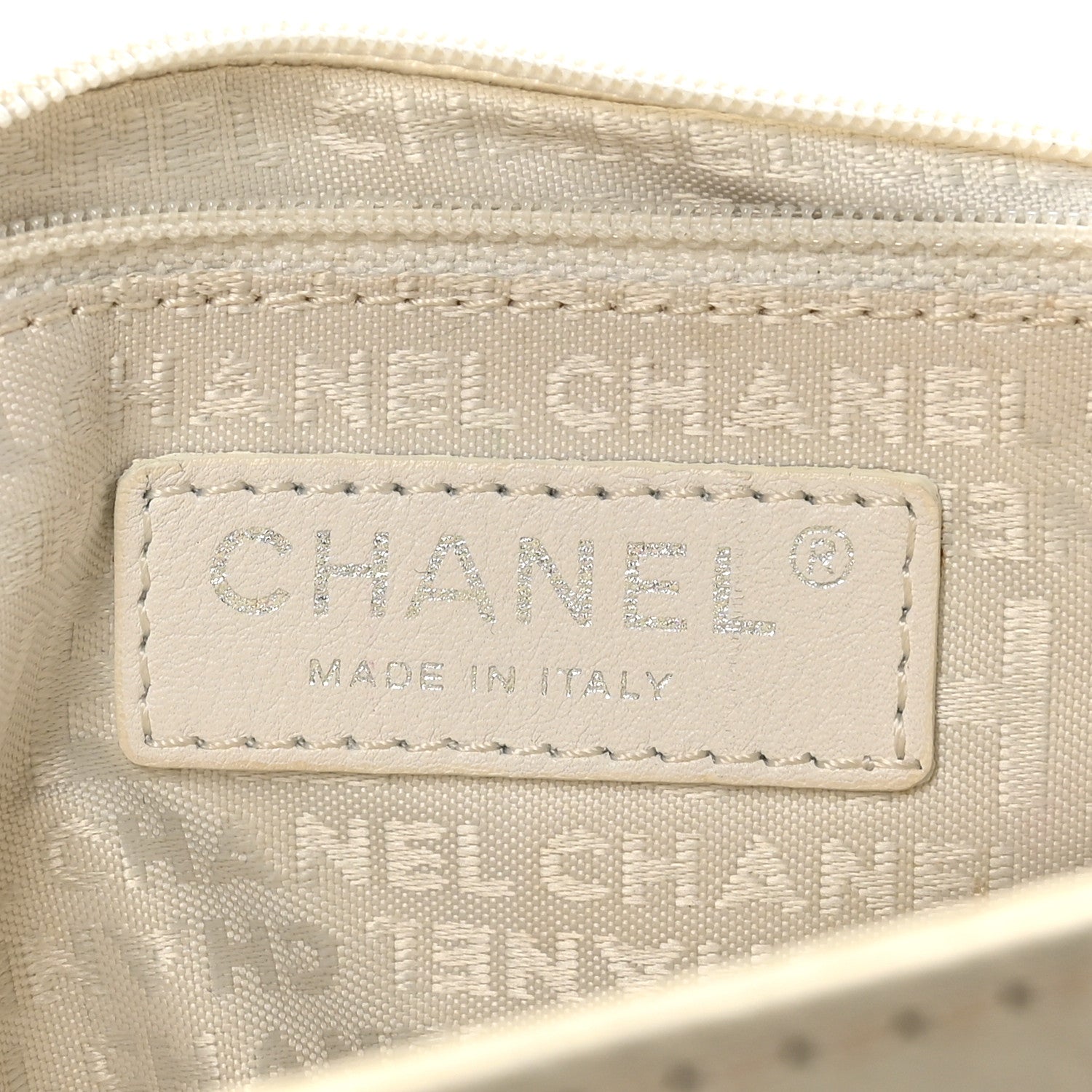 Calfskin Stitched Accordion Flap White
