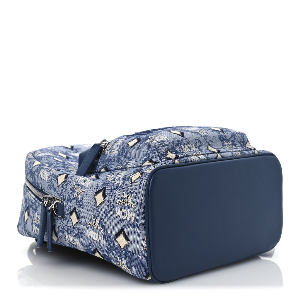 Jacquard Monogram Small Backpack Blue