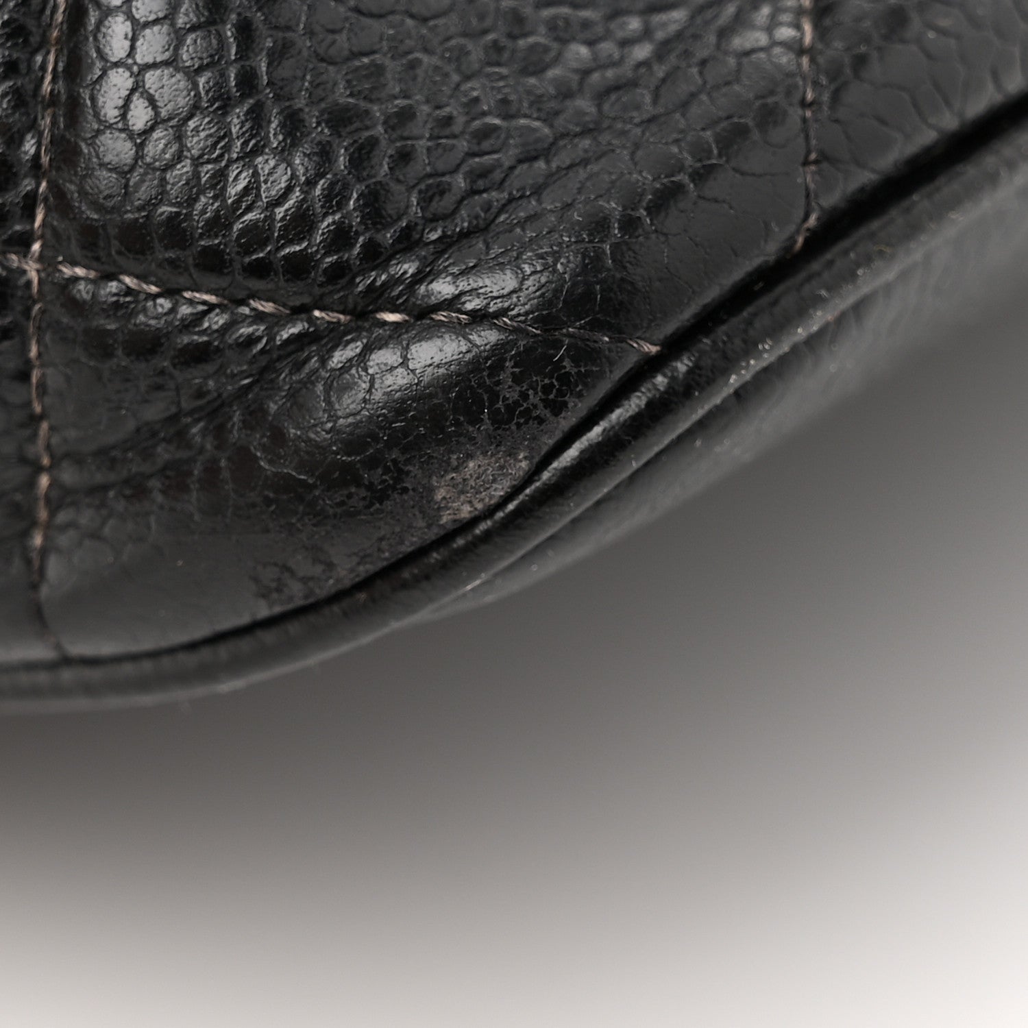 Caviar Quilted Medallion Tote Black