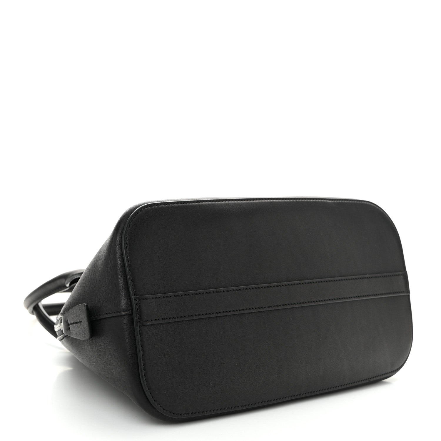 Polished Saddle Calfskin Medium Devon Bag Black