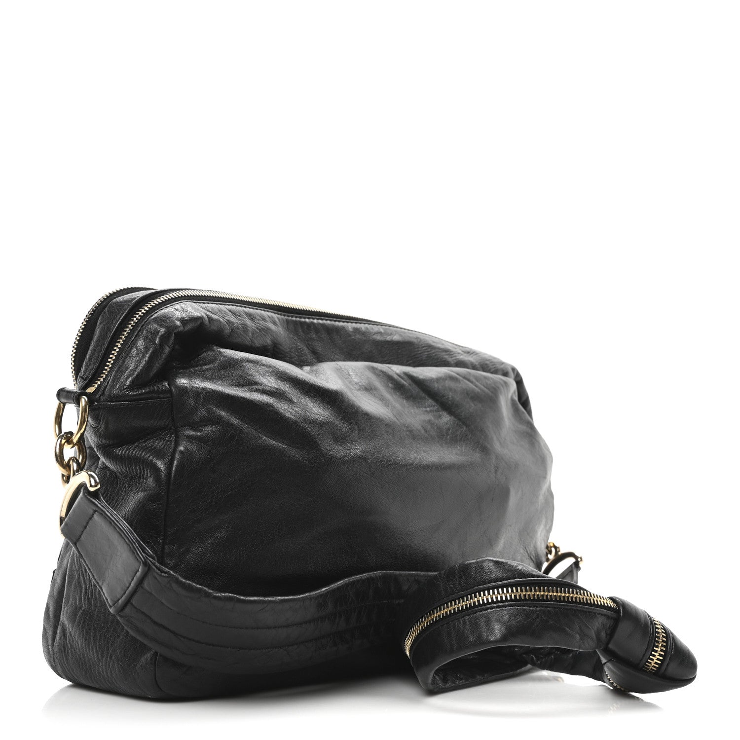 Lambskin Jersey Scales Camera Case Black