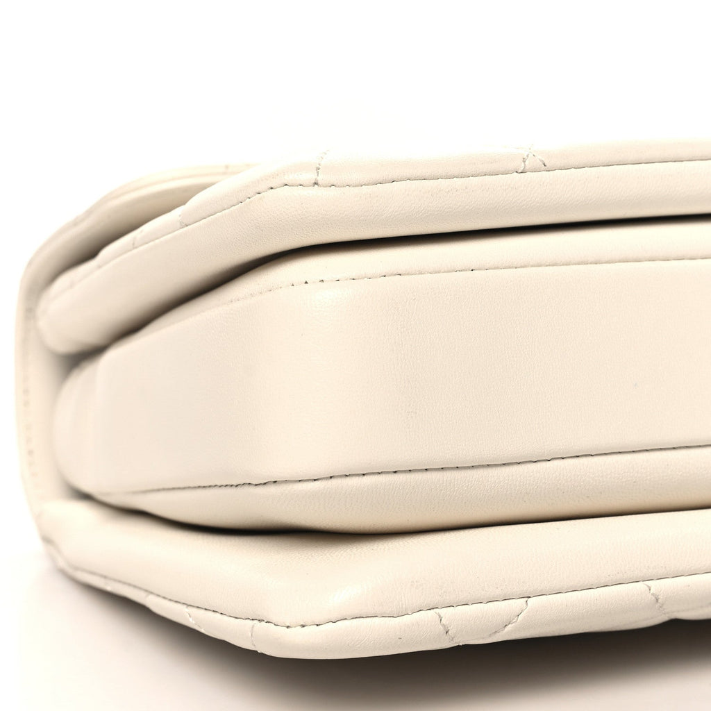 Lambskin Quilted Small Trendy CC Dual Handle Flap Bag White
