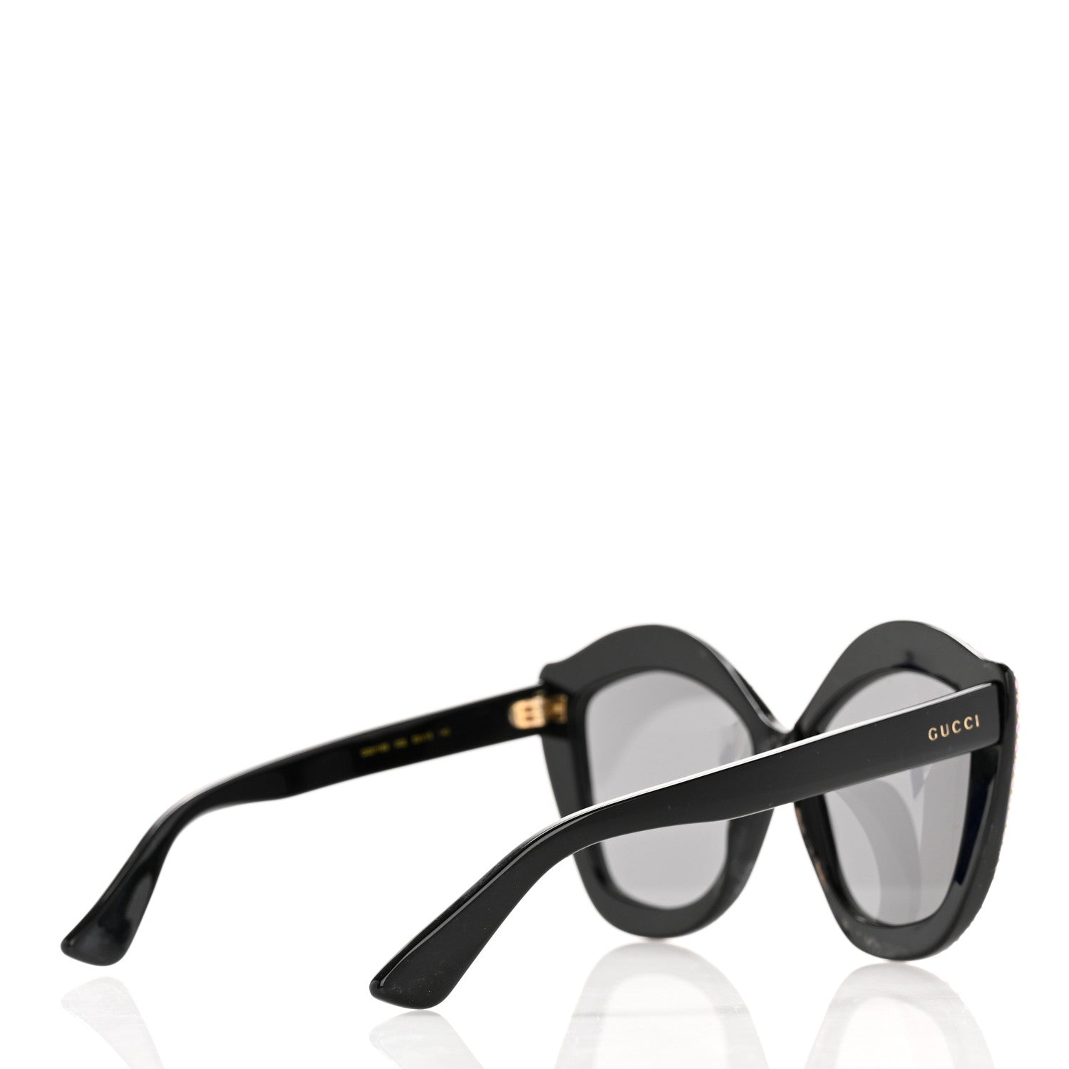 Crystal Cat Eye GG0118S Sunglasses Black