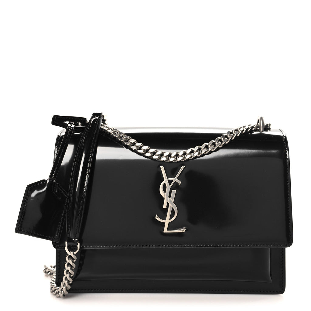 Glazed Calfskin Medium Monogram Sunset Black