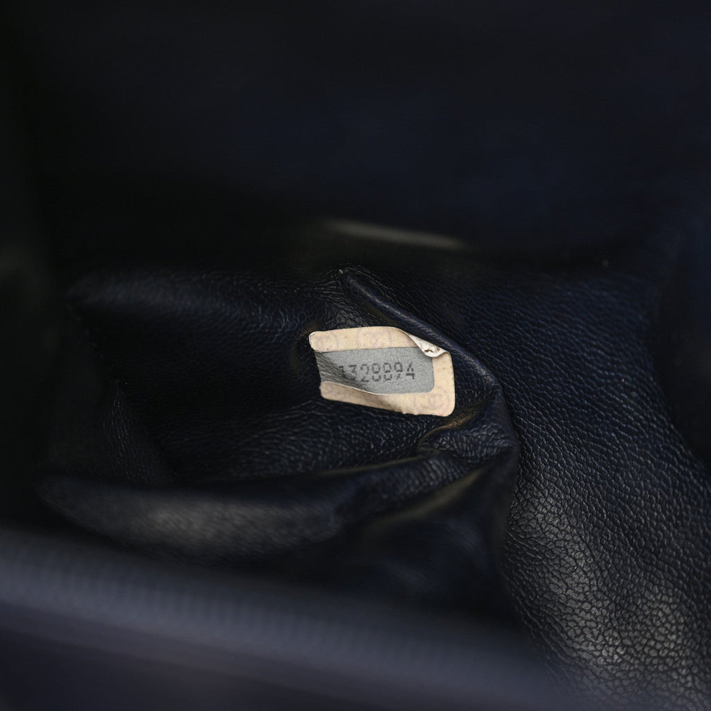 Lambskin Quilted Shoulder Bag Navy