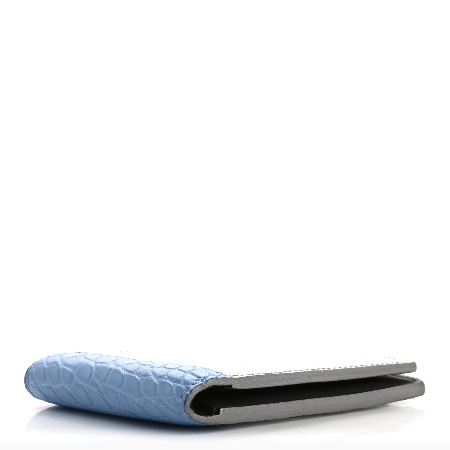 Metallic Alligator Multiple Wallet Blue