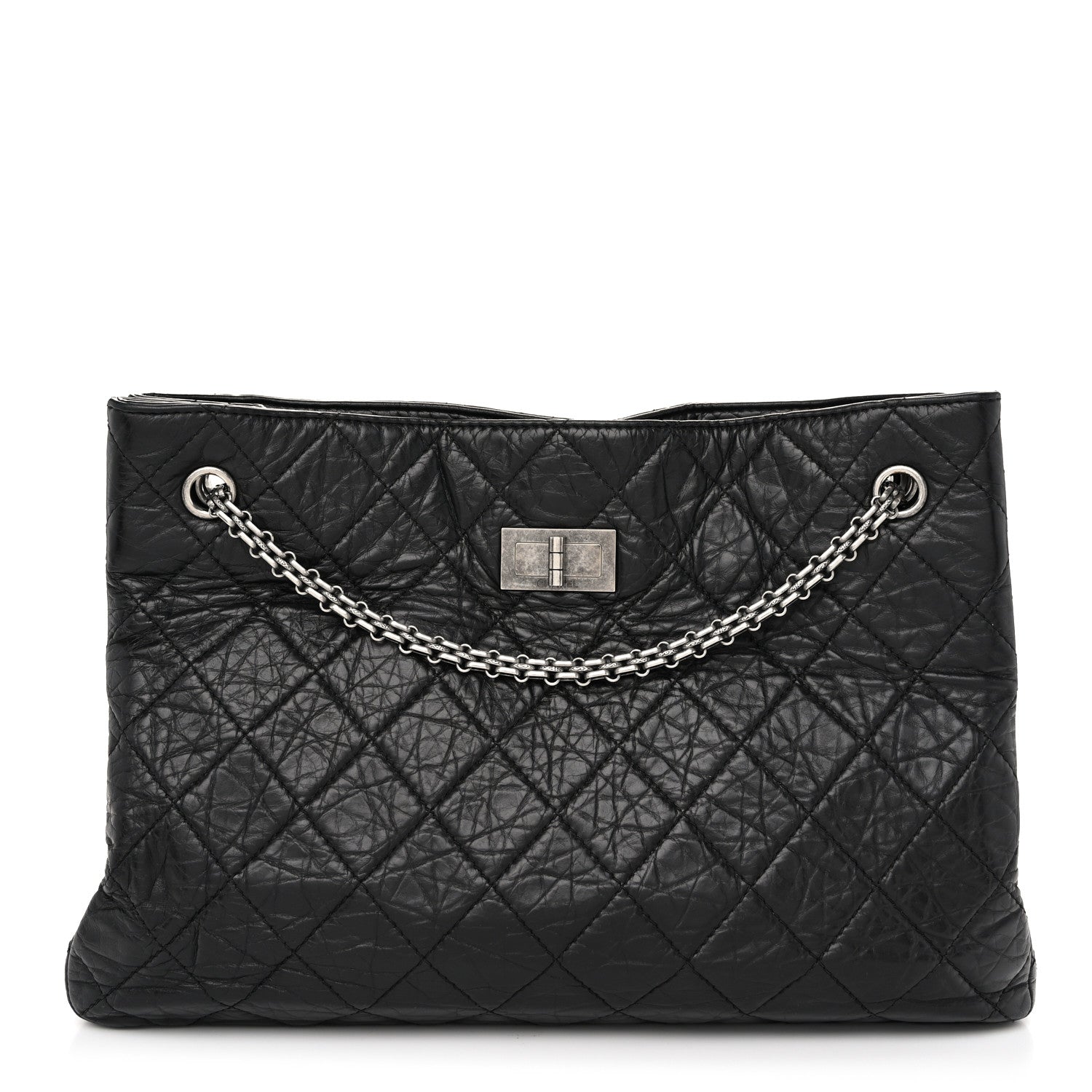 Aged Calfskin Reissue 2.55 Tote Black