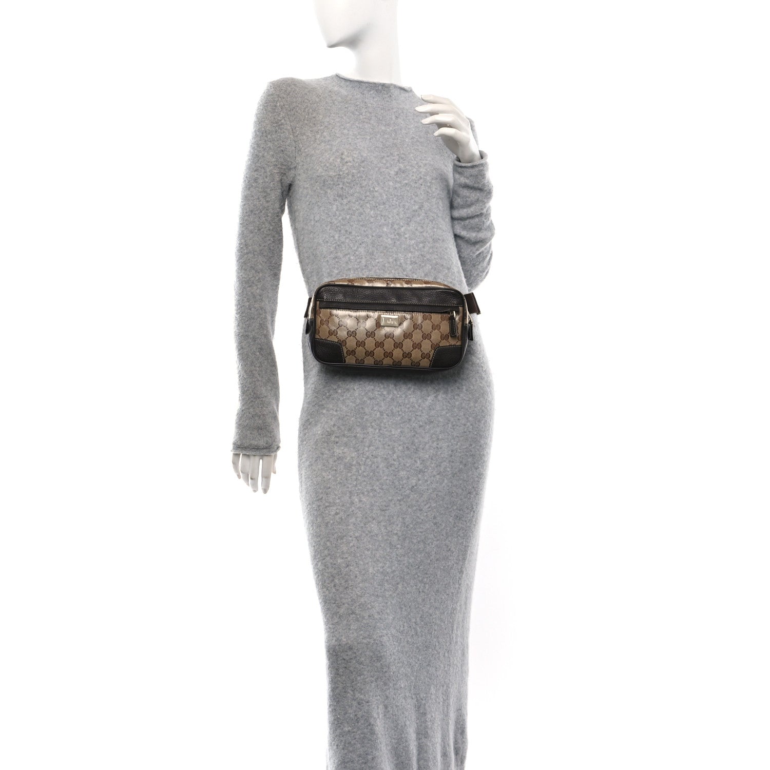 Crystal Monogram Belt Bag Brown