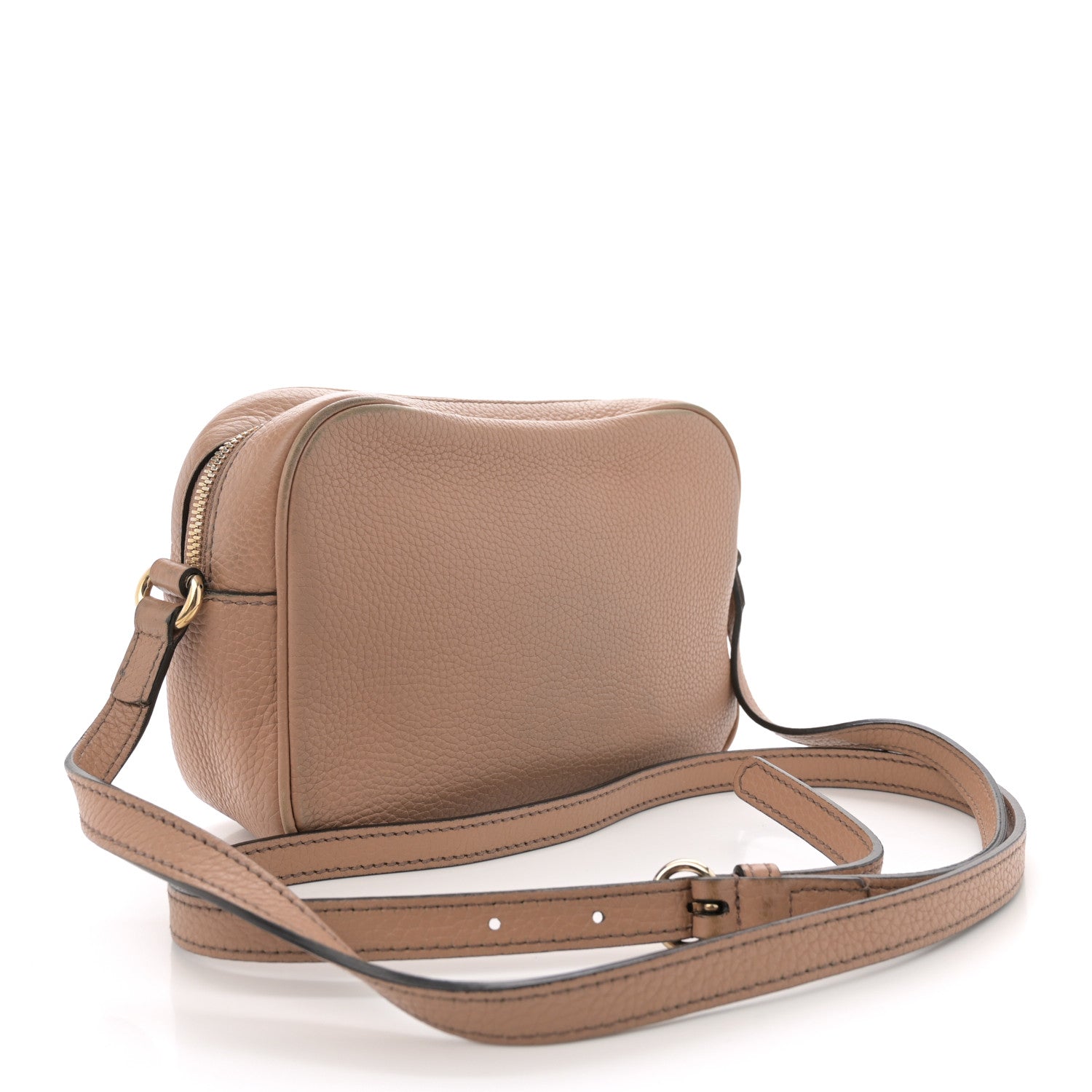 Pebbled Calfskin Small Soho Disco Bag Camelia