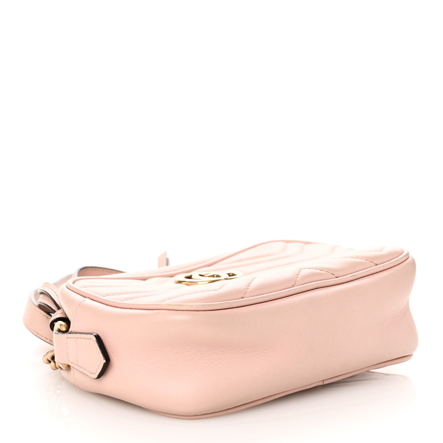 Calfskin Matelasse Mini GG Marmont Chain Shoulder Bag Perfect Pink
