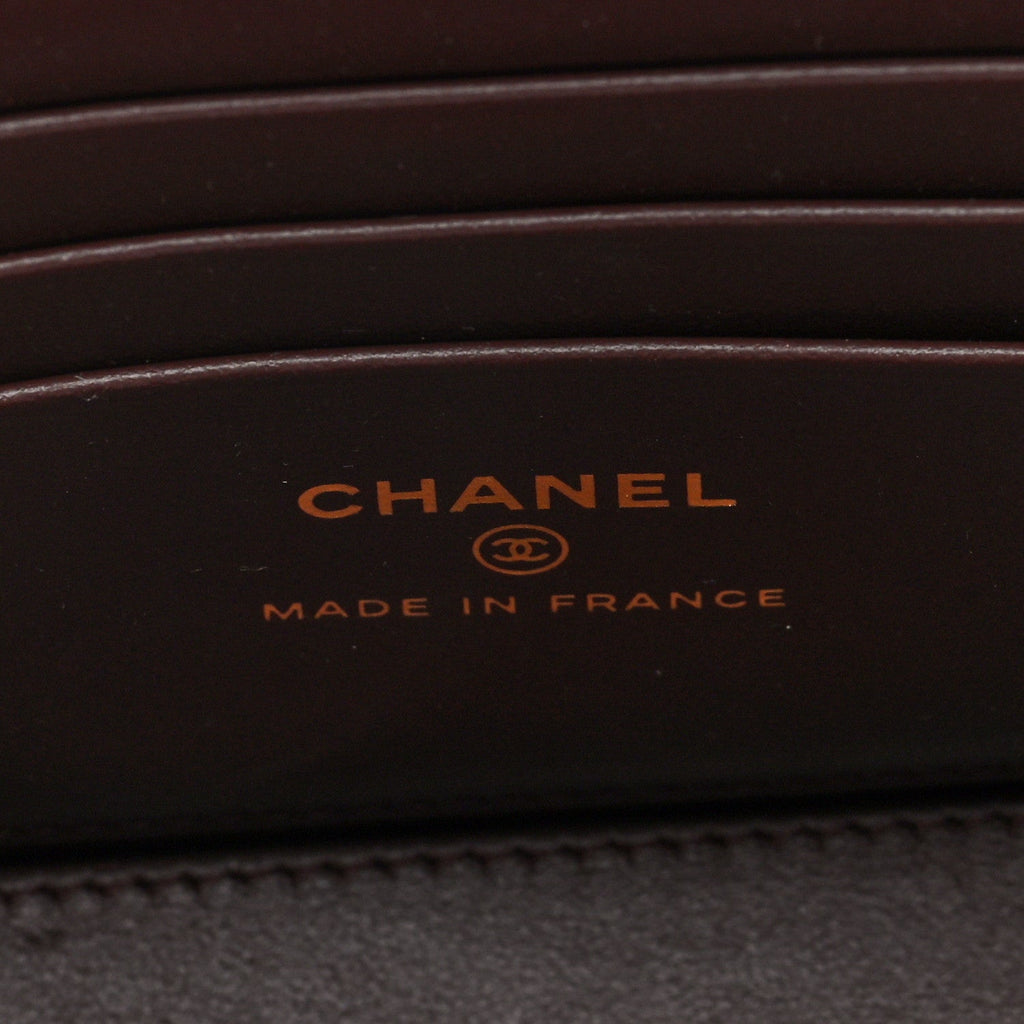 Caviar Quilted Small Vanity Case With Chain Black