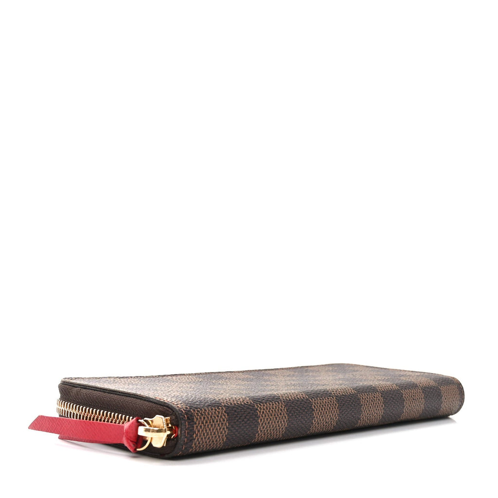 Damier Ebene Clemence Wallet Cherry