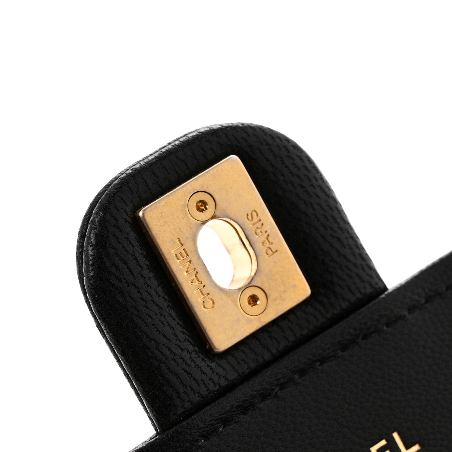 Goatskin Quilted Chic Pearls Clutch With Chain Black