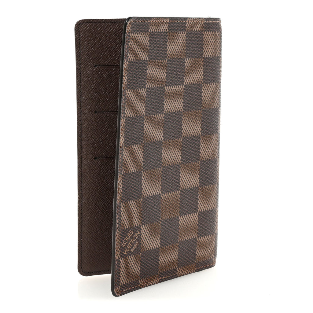 Damier Ebene Checkbook Cover Wallet