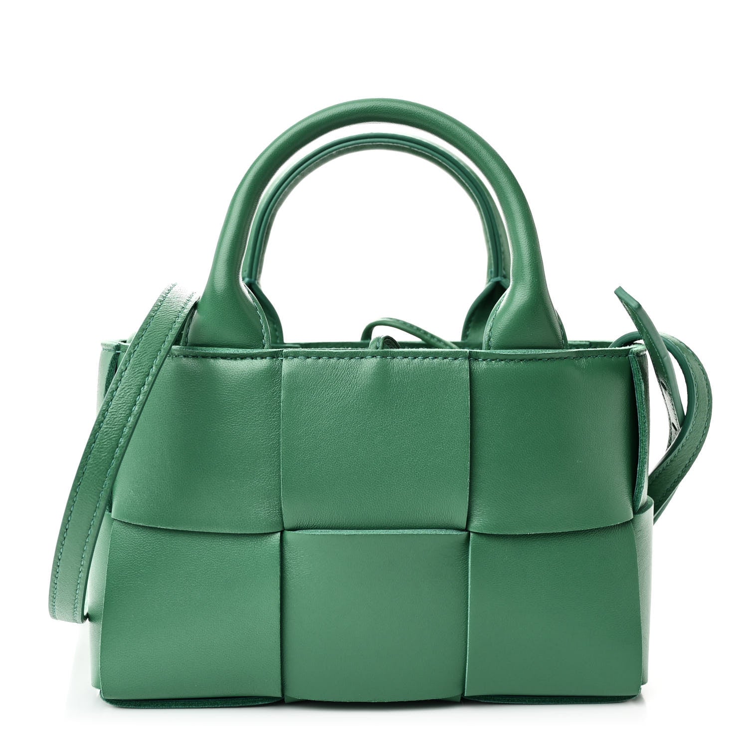 Nappa Maxi Intreccio Mini Arco Tote Green