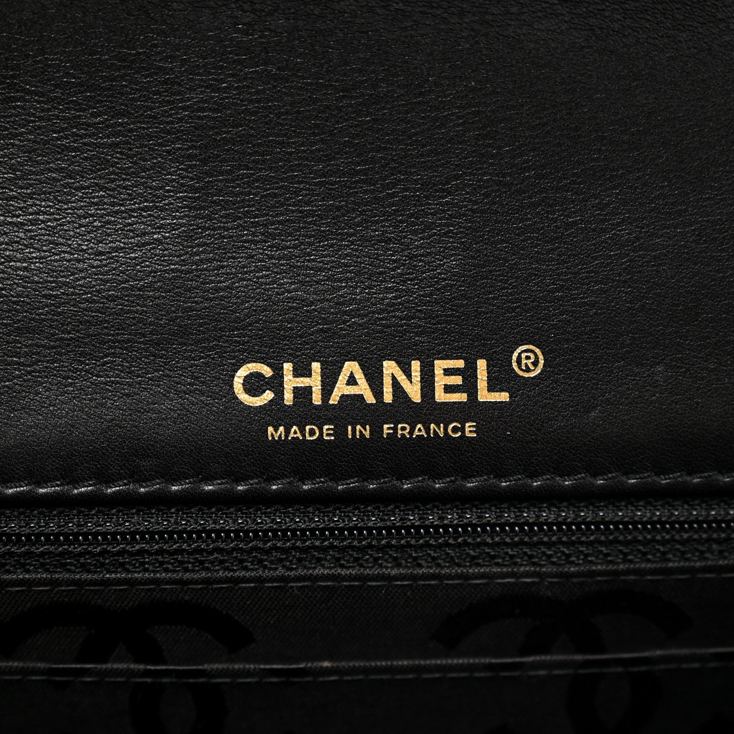 Calfskin Quilted Contrast Stitch Medium Flap Black