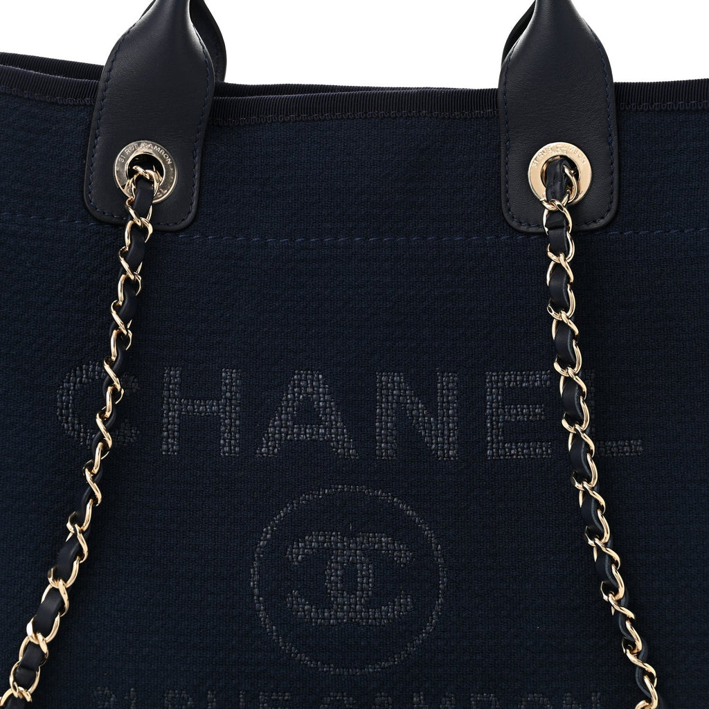 Mixed Fibers Small Deauville Tote Navy