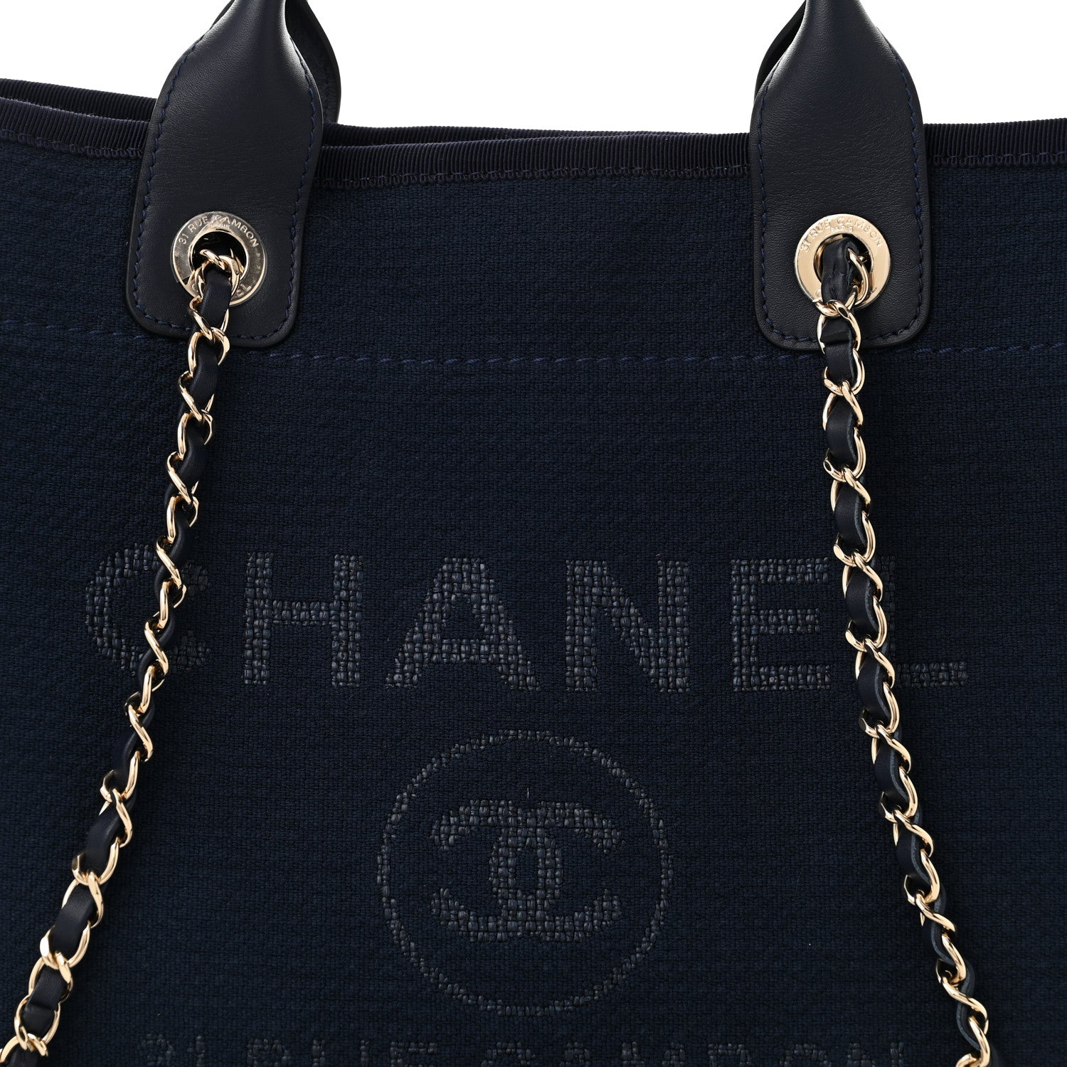 Mixed Fibers Small Deauville Tote Navy