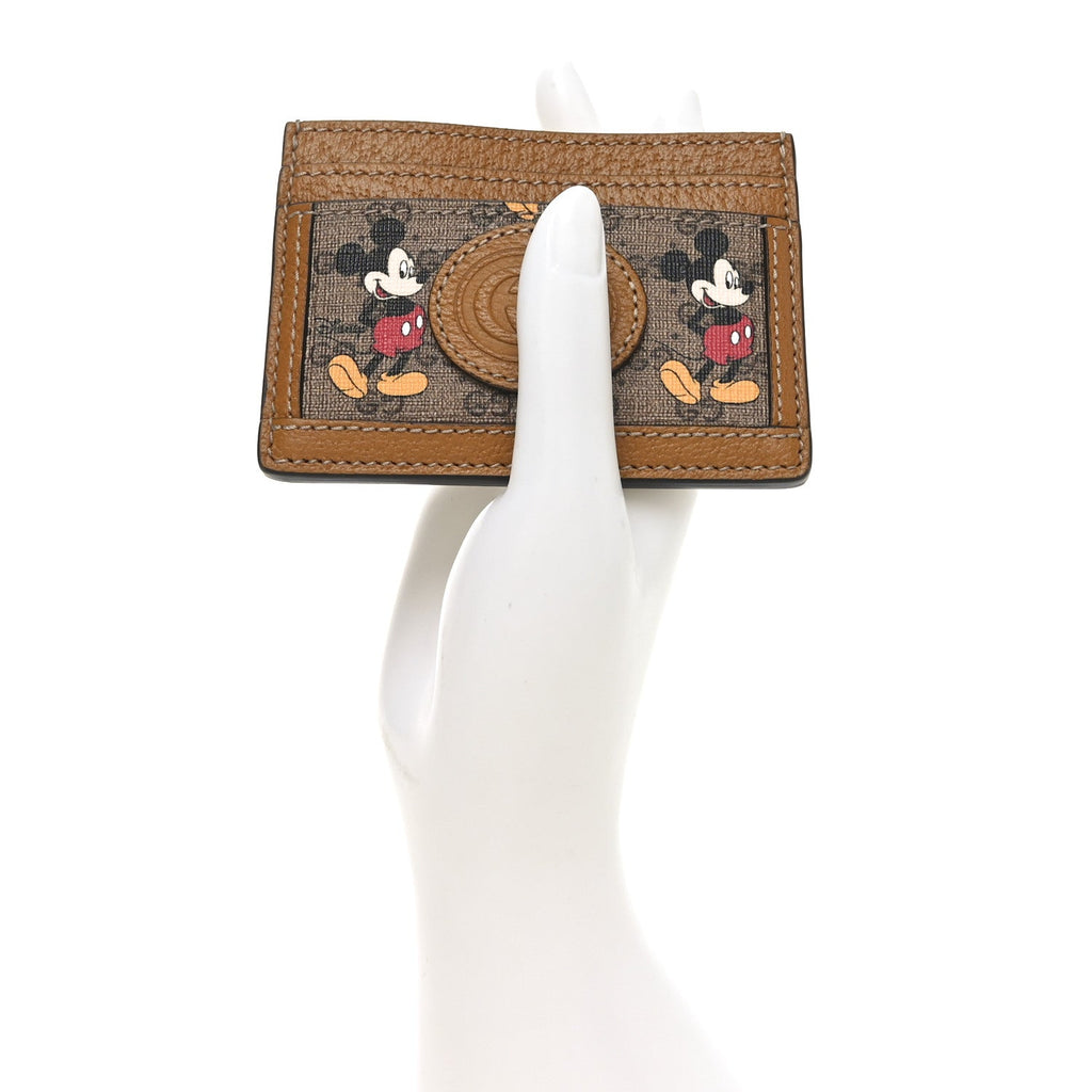 X DISNEY Mini Vintage GG Supreme Monogram Mickey Mouse  Holder Beige Vintage Sun Oil
