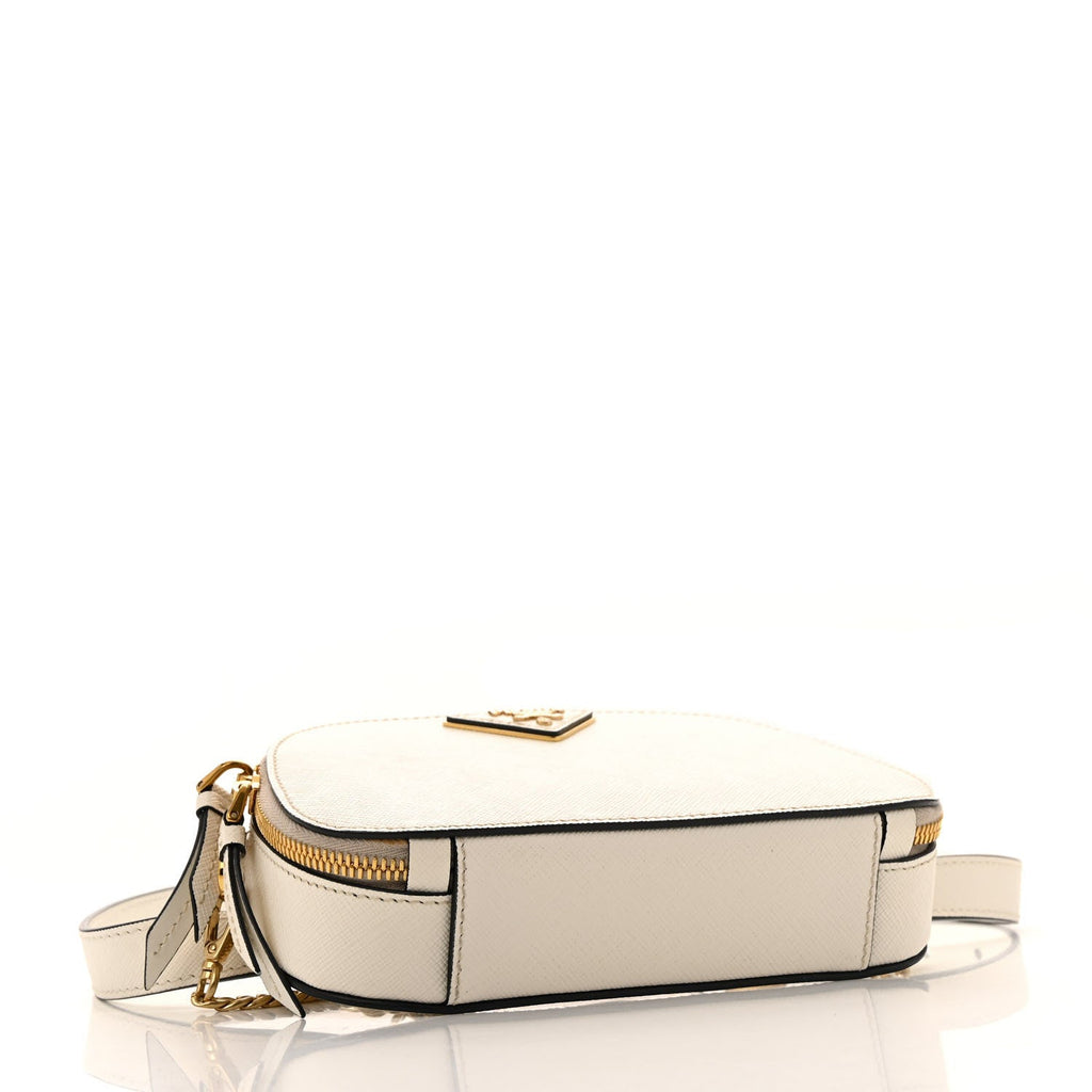 Saffiano Lux Odette Belt Bag White