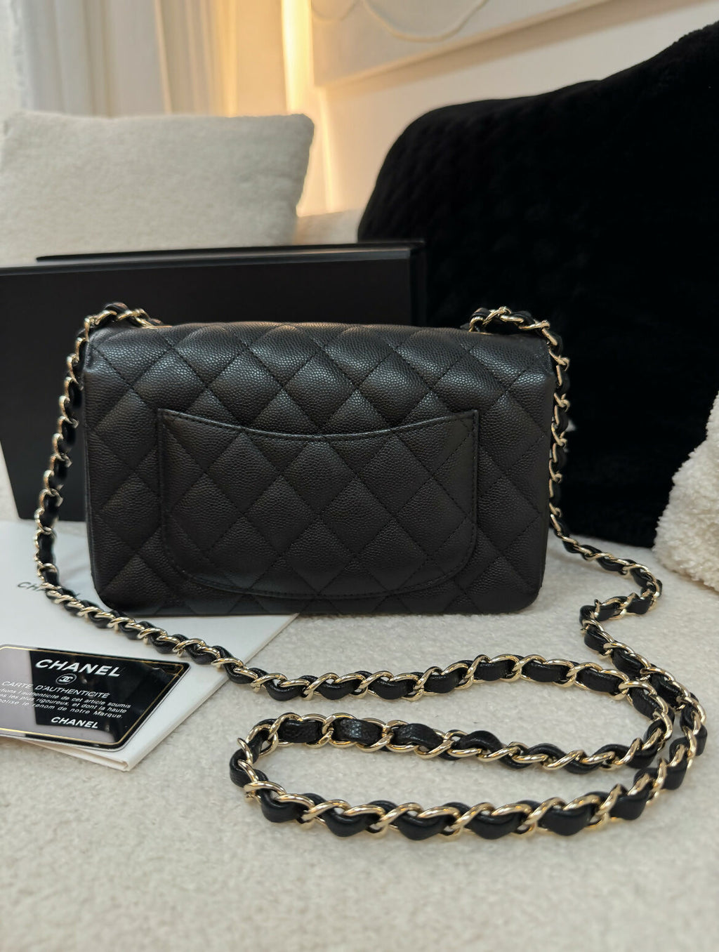Chanel(17)Small Classic Flap Caviar Bag