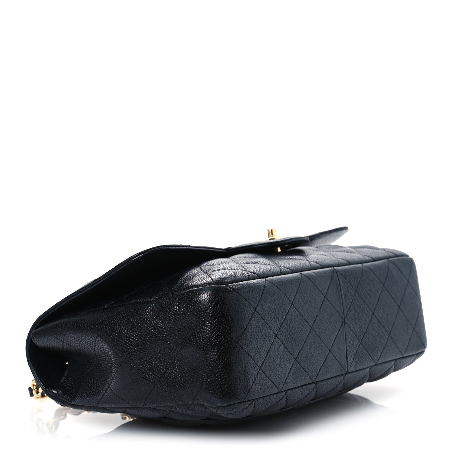 Caviar Quilted Jumbo Single Flap Black