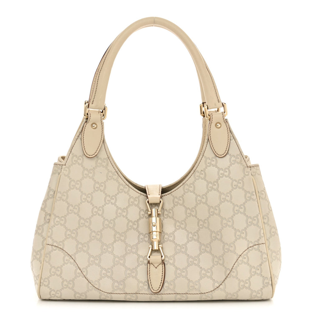 Guccissima Bardot Tote Off White