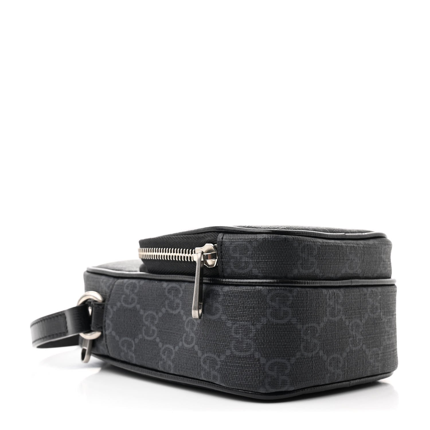 GG Supreme Monogram Azalea Calfskin Mini Retro Interlocking G Bag Black