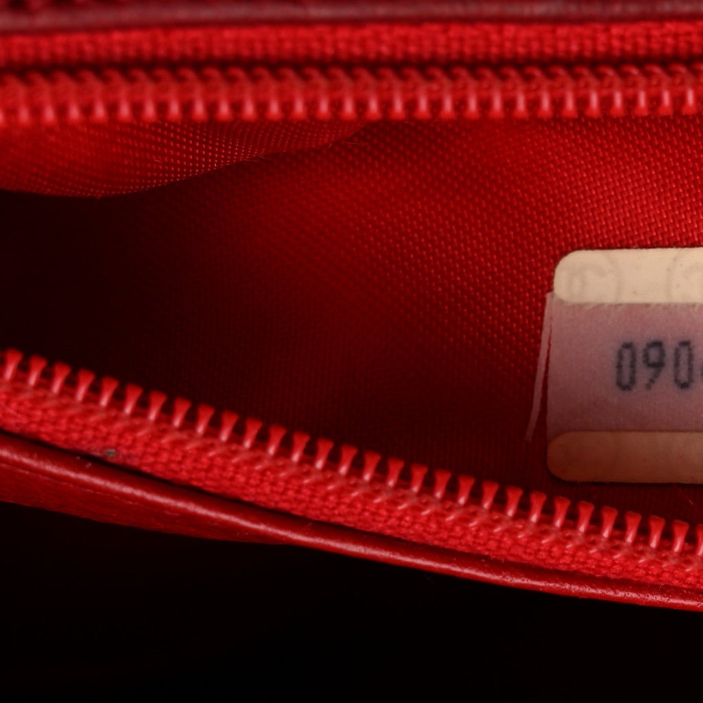 Lambskin Quilted CC Shoulder Bag Red