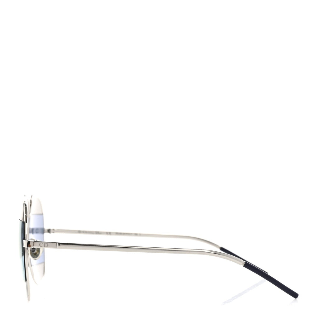 Split 1 Aviator Sunglasses Silver Blue