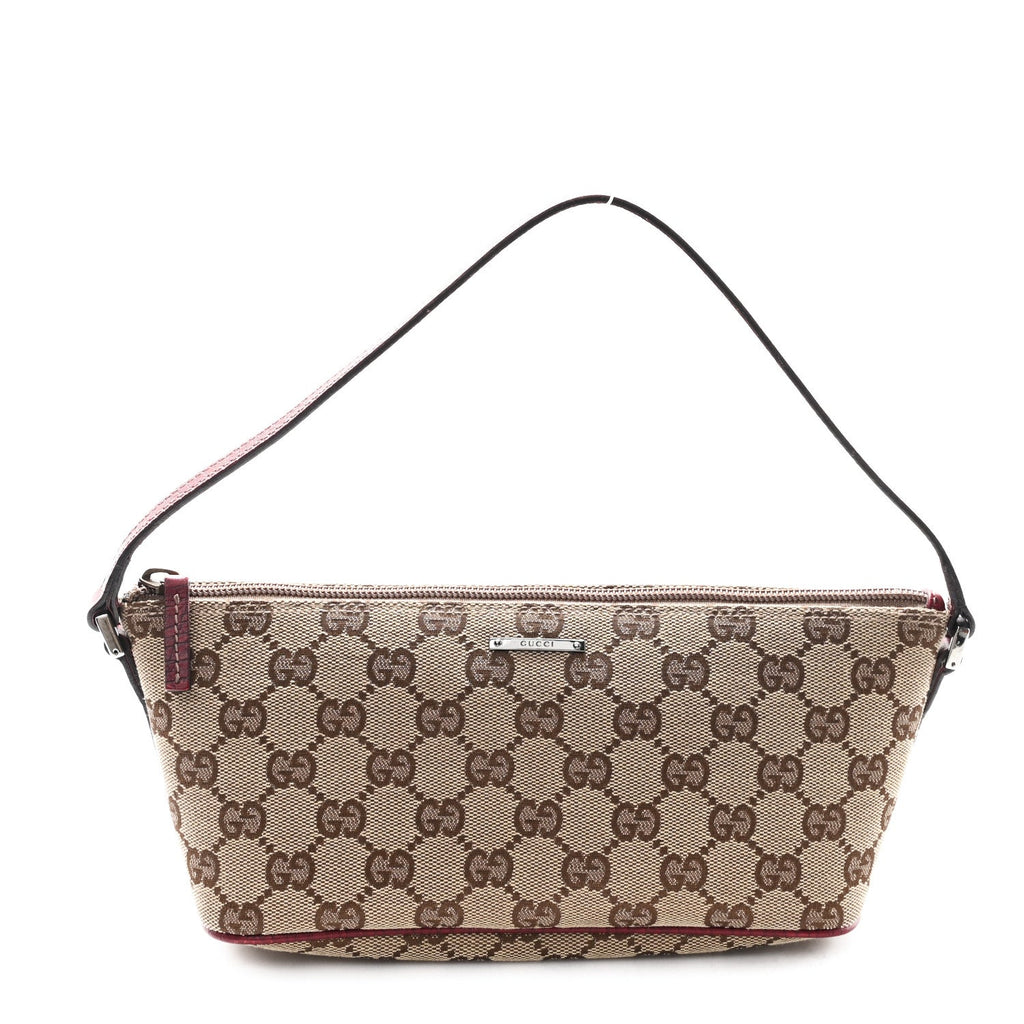 Monogram Web Boat Pochette Red