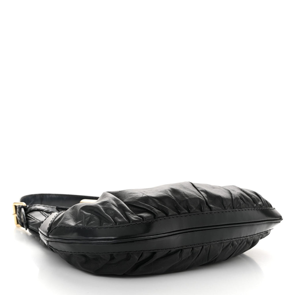 Calfskin Queen Bow Hobo Black