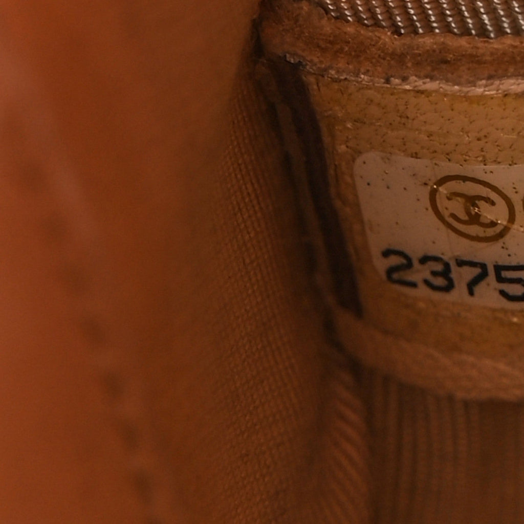 Grained Calfskin Stitched Mini Label  Shopper Tote Red