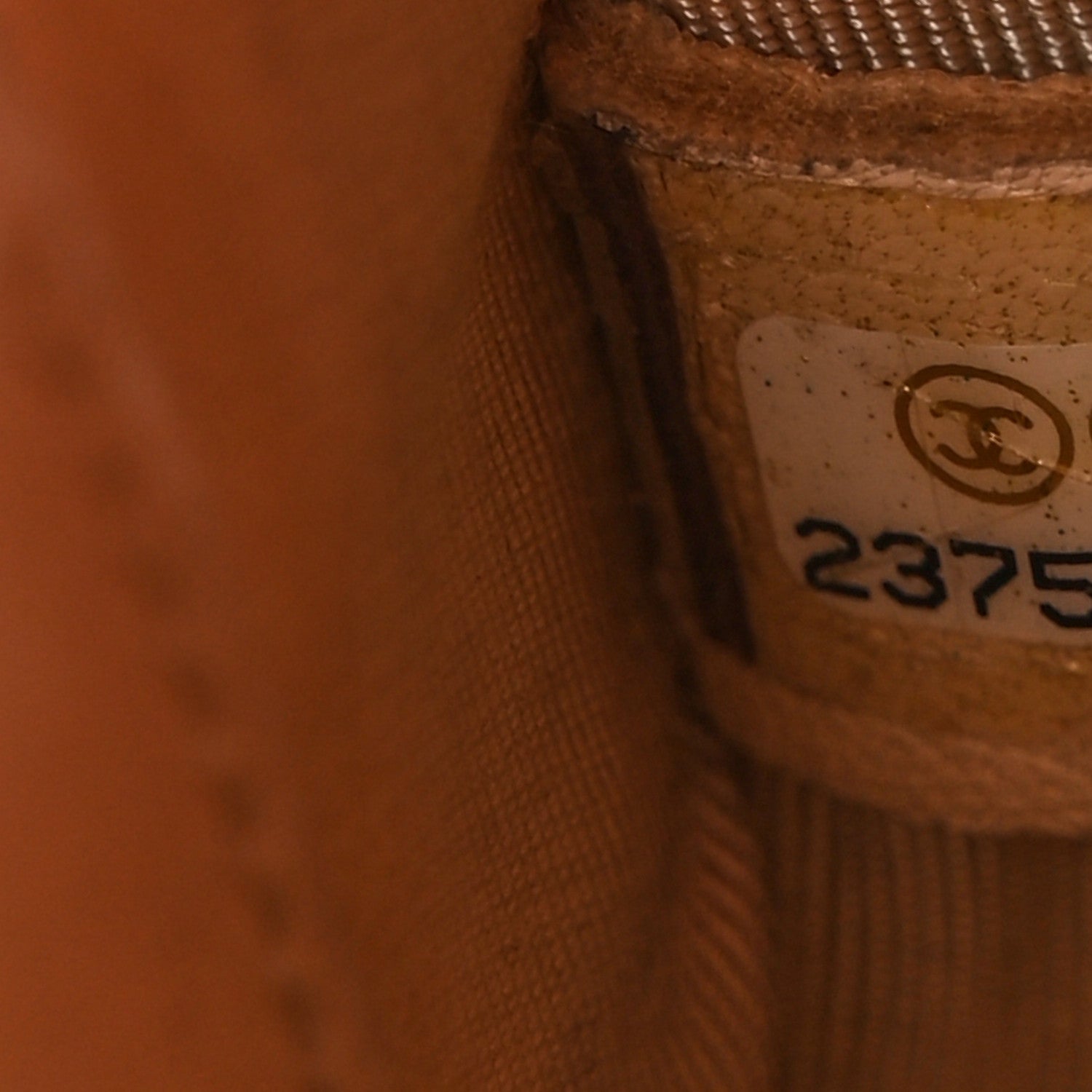 Grained Calfskin Stitched Mini Label  Shopper Tote Red