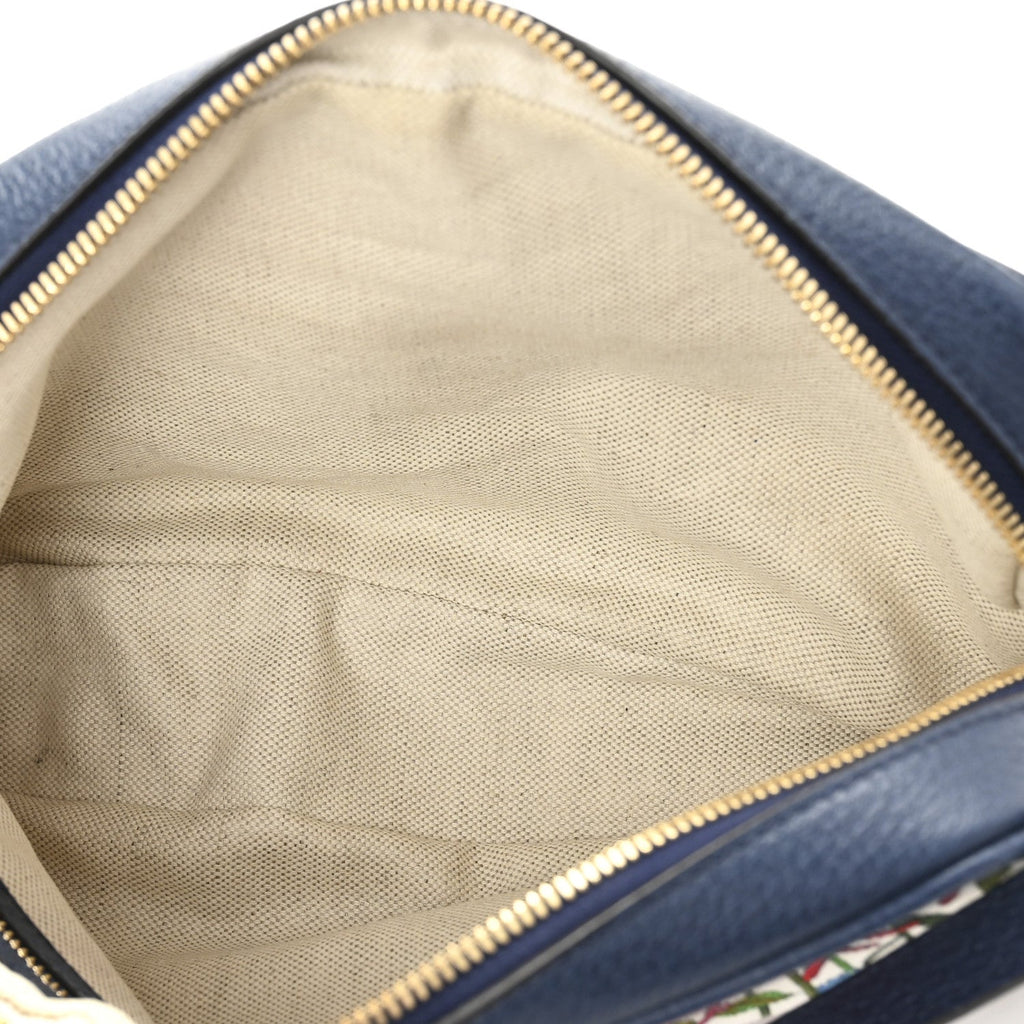 Canvas Flora Floral Shoulder Bag White Blue Agata Mulitcolor