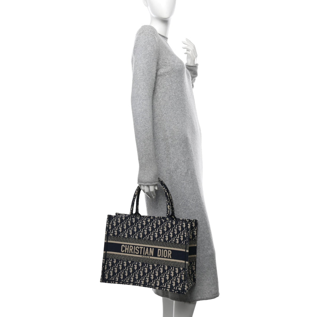 Oblique Medium Book Tote Blue Multicolor