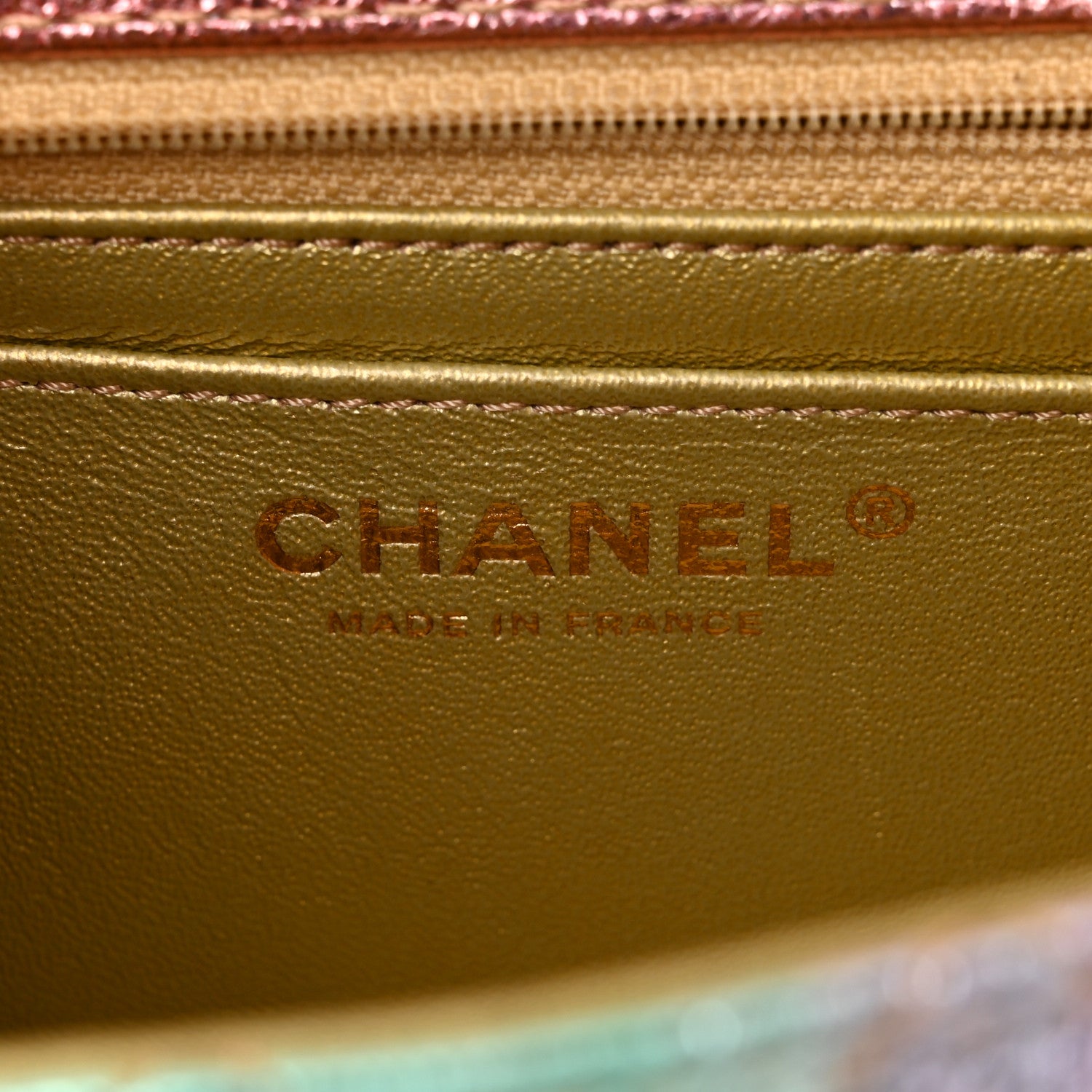 Metallic Goatskin Quilted Mini 2.55 Reissue Flap Multicolor