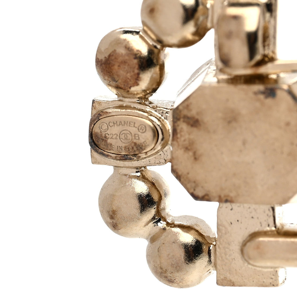 Crystal Pin Brooch Gold Pink