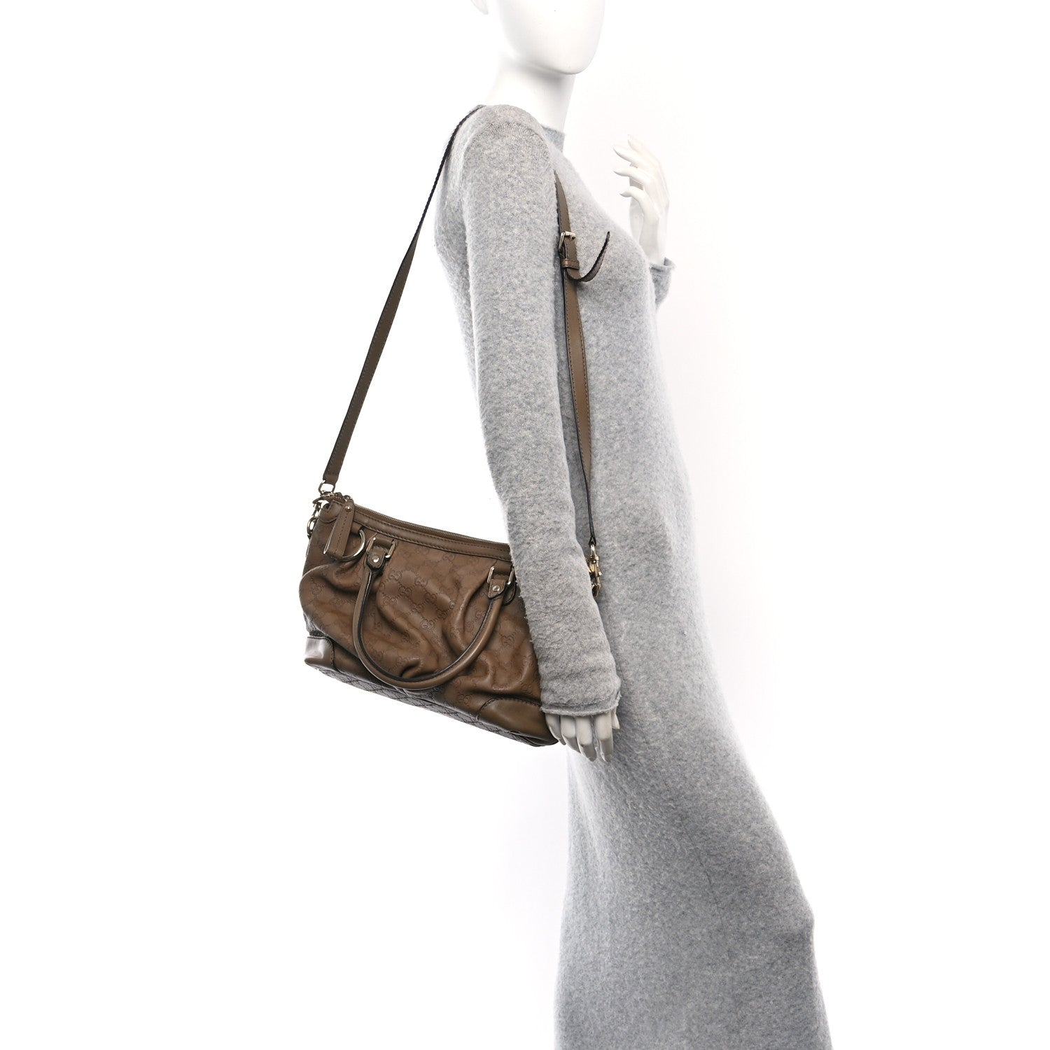 Guccissima Medium Sukey Top Handle Bag Beige