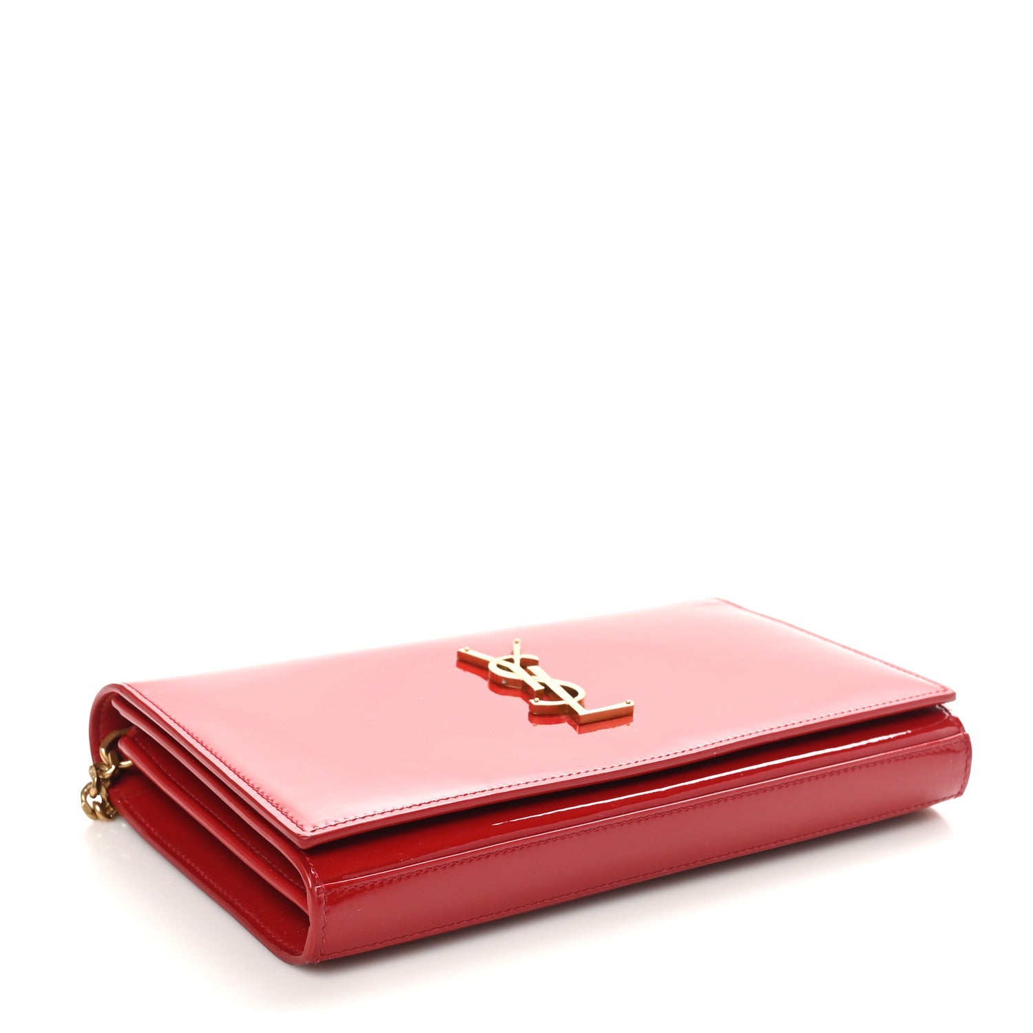 Patent Calfskin Monogram Kate Wallet On Chain Rouge Eros