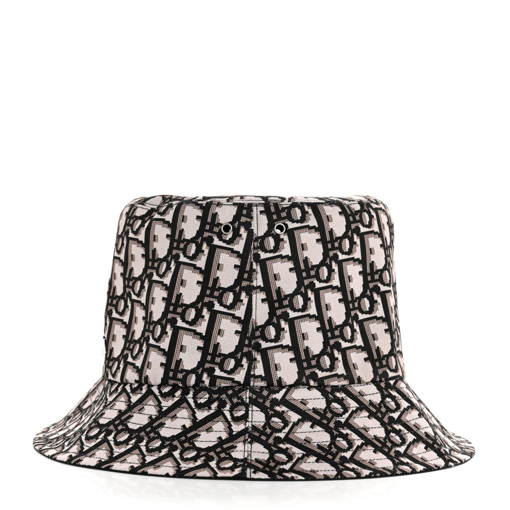 Nylon Oblique Reversible Teddy-D Brim Bucket Hat Beige
