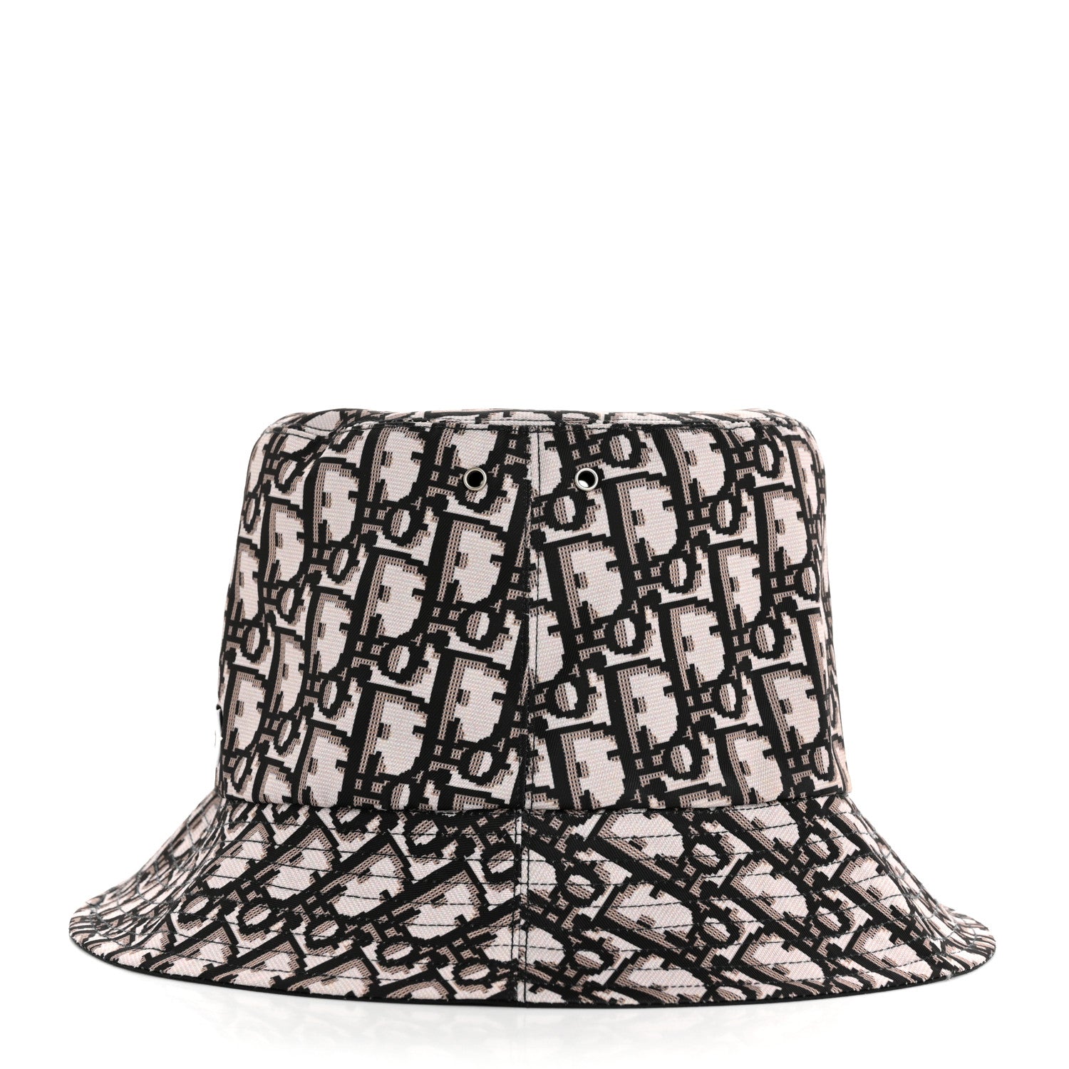 Nylon Oblique Reversible Teddy-D Brim Bucket Hat Beige