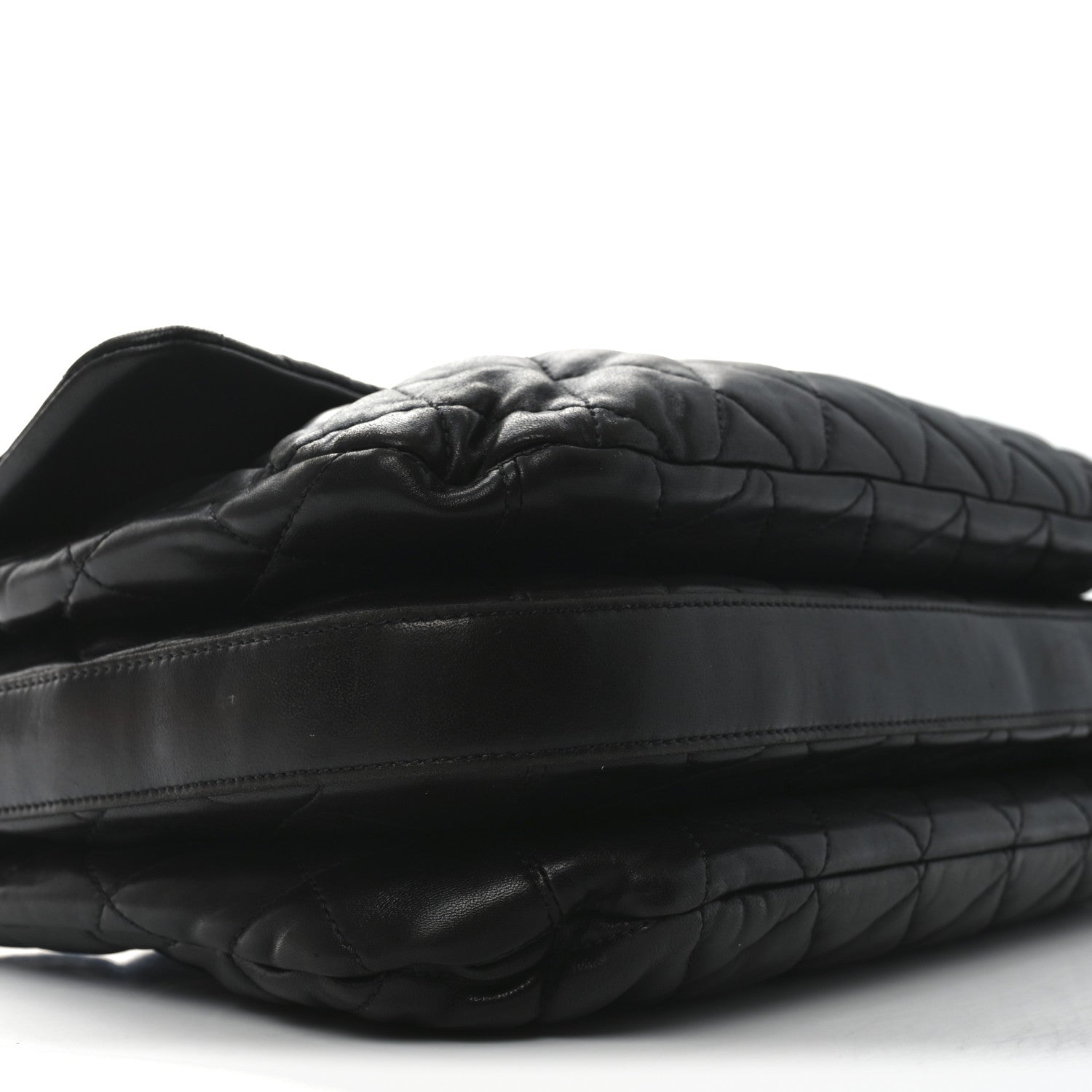 Lambskin Quilted Chanel 3 Maxi Flap Bag Black