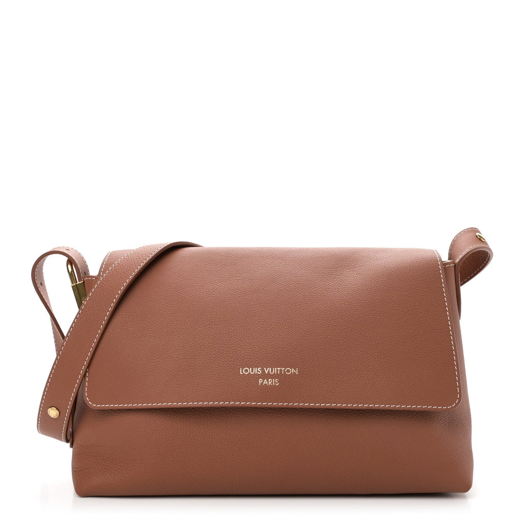 Grained Calfskin Low Key Messenger Cognac