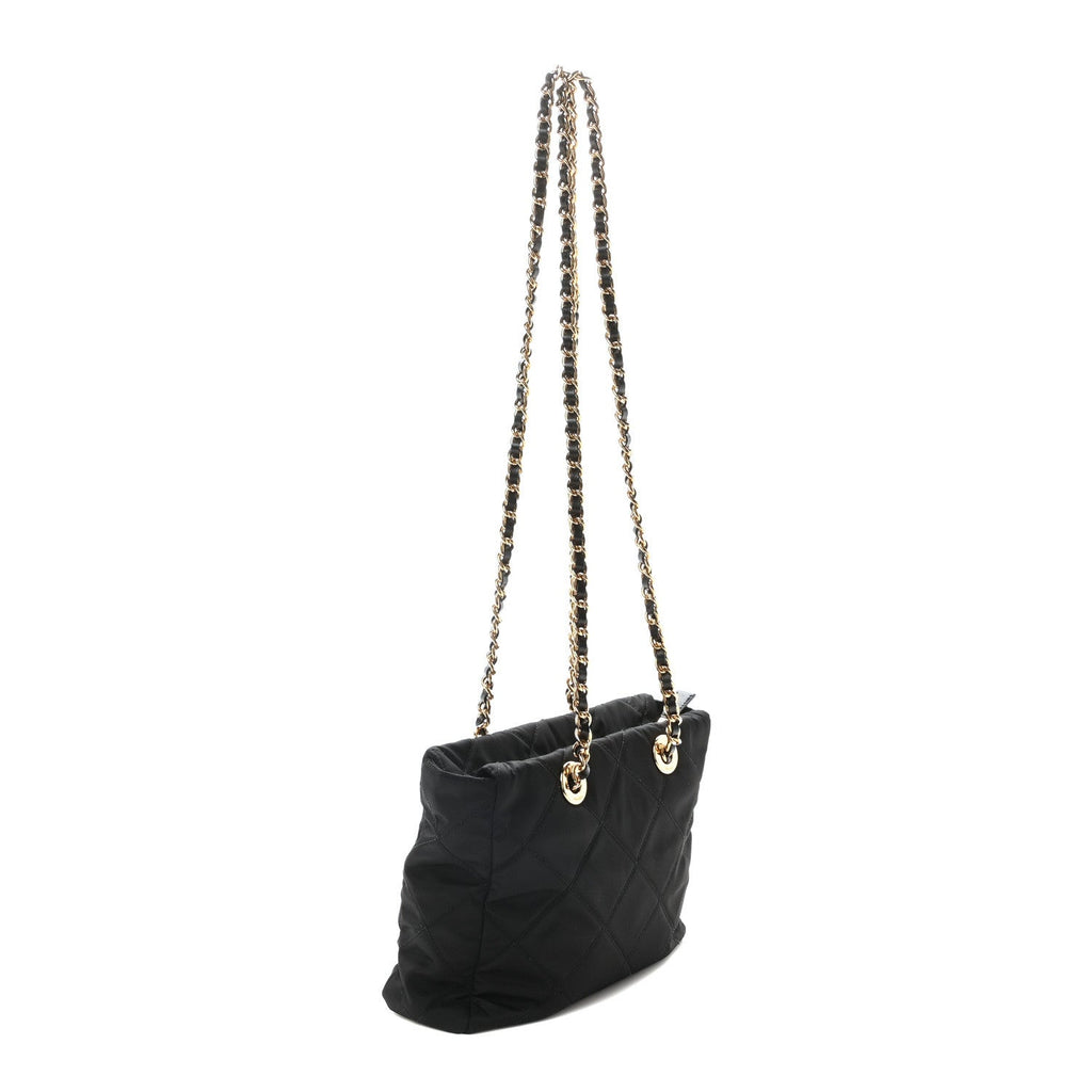 Re-Nylon Impuntu Quilted Re-Edition 1995 Chaine Small Tote Bag Black