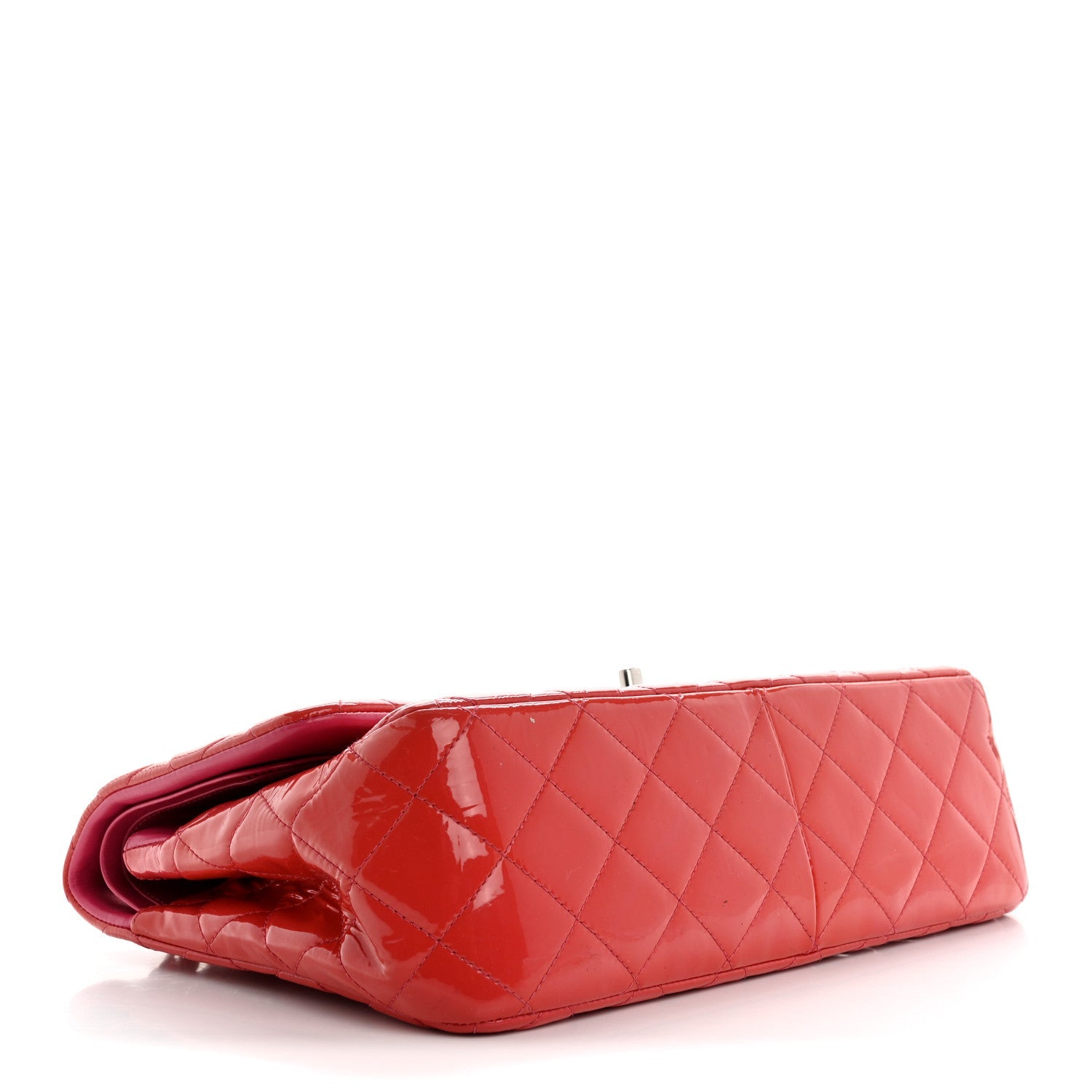 Patent Quilted Jumbo Double Flap Pink