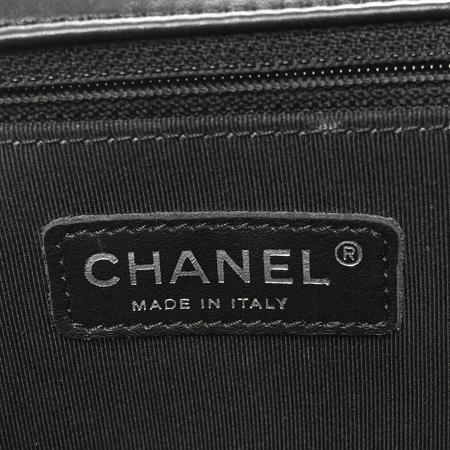 Lambskin Quilted Large Boy Flap Black