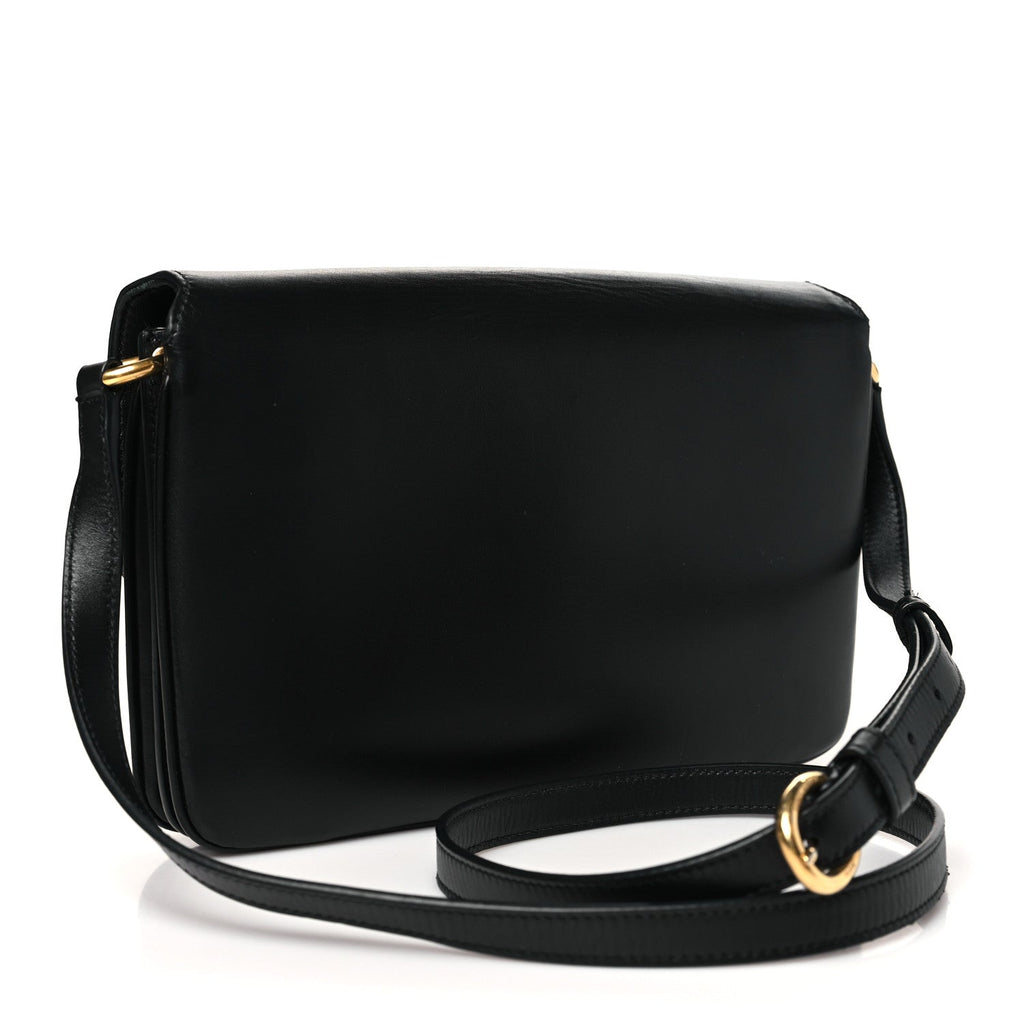 Smooth Calfskin Le Maillon Satchel Black